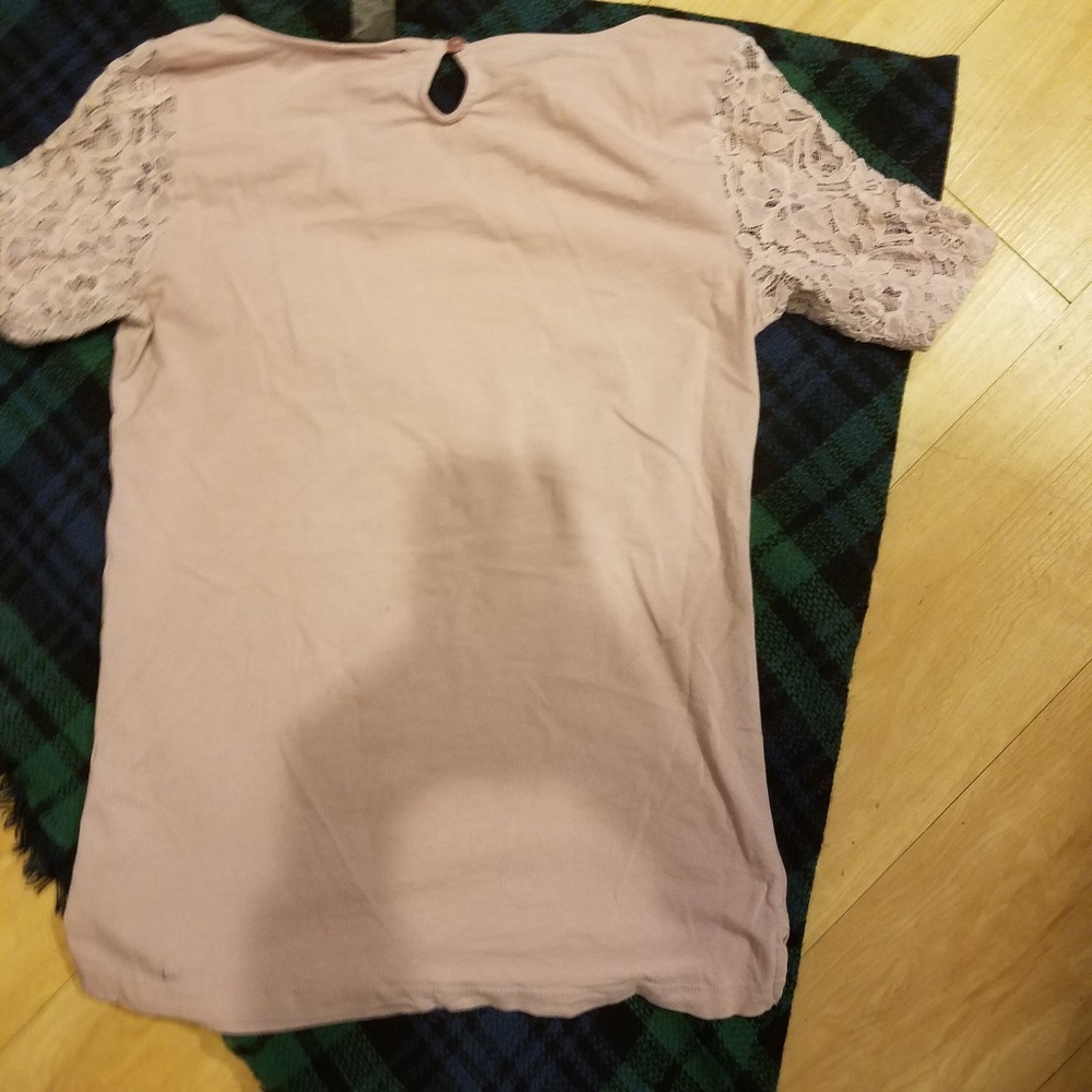 ANN TAYLOR | Lavender Lacey Sleeve Top - Picture 2 of 5